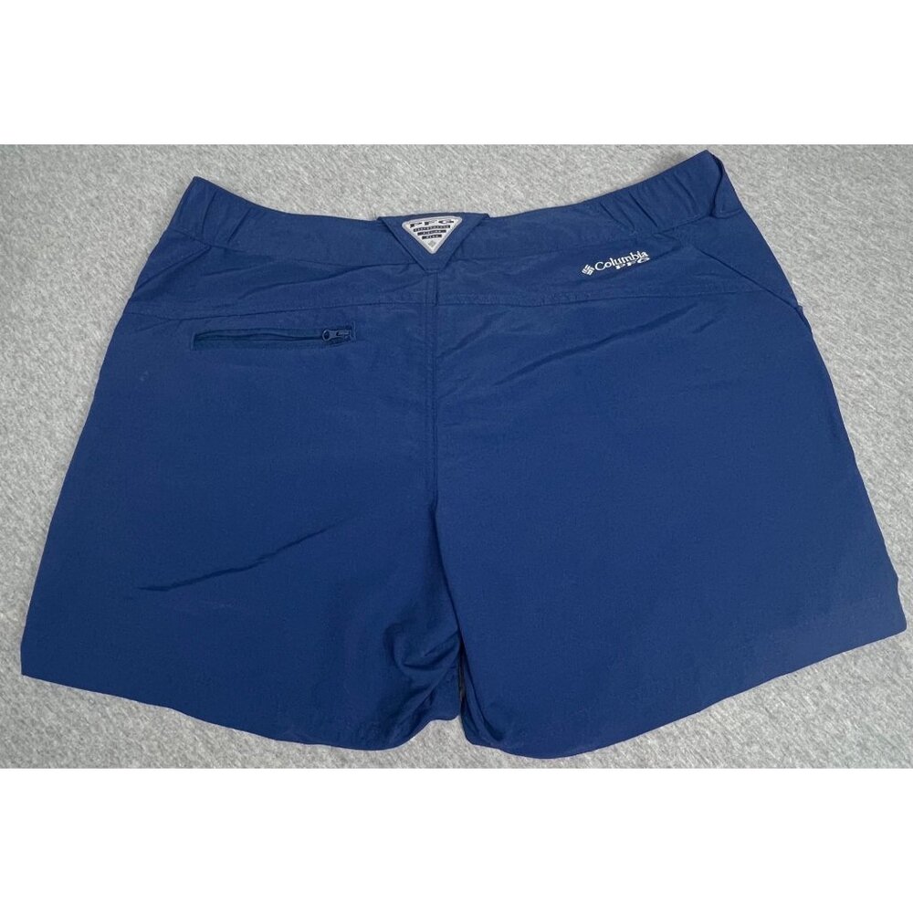 Columbia PFG Womens Size L Blue Performance Fishing Gear Shorts Zipper Pocket - Picture 3 of 10